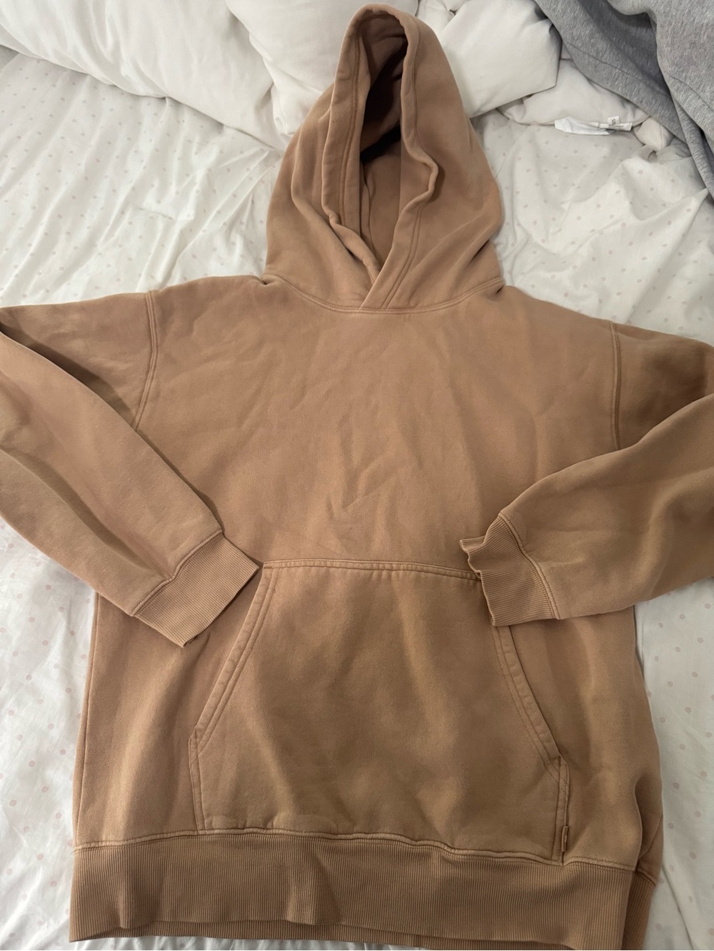 Aritzia TNA tan hoodie